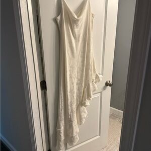 ANTHROPOLOGY Ivory Draped Gown